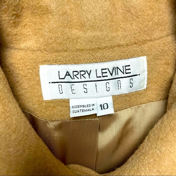 Larry Levine Women’s Tan Camel Hair Button Down Pea Coat Size 10 EUC - Picture 4 of 11